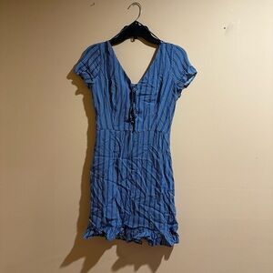 Hollister Blue and White Striped Dress